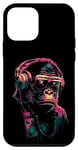 iPhone 12 mini Neon Gorilla With Headphones Techno Rave Music Monkey Case