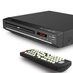 KCR DVD Play For TV,DVD player With HDMI and AV Output,USB, Remote Control,UK Pin plug,Black
