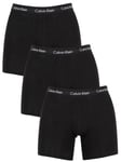 Calvin Klein3 Pack Cotton Stretch Boxer Briefs - Black/Black