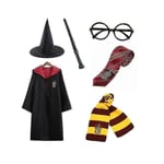 Harry Potter 6-delars Magisk Trollkarl Fancy Dress Cape Kostymhatt One Size SQBB 155