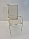 DALLAS Pos.stol Creme/teak