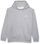 Nike M NSW Club Hoodie PO BB Sweat-Shirt Homme DK Grey Heather/Matte Silver/(White) FR: 4XL (Taille Fabricant: 4XL)