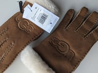 Brand New UGG Women's Sheepskin Embroidered Glove Size M UK Stock