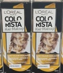 2 x L'Oreal Colorista Hair Makeup 1 Day Colour HIGHLIGHTS #YELLOWHAIR 30ML BLOND