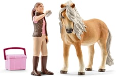 Schleich 41431 Groom with Icelandic Pony Mare RARE Horse playset Horses toys toy