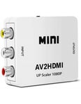 CABLING® Mini Convertisseur Adaptateur entrée 3 RCA (2 prises RCA Signal Audio stéréo et 1 Prise RCA Composite Video) vers HDMI