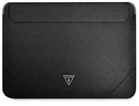 Saffiano Triangle Metal Logo Computer Sleeve 13/ 14" Black