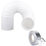 Vent Hose for WHITE KNIGHT Tumble Dryer Flexible Duct Pipe 6m / 4" + Foil Tape