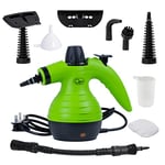 Quest Handheld Steam Cleaners / 2 Colours/Multi-Purpose/Portable / 1,000W / 0.25L Water Tank/Produces Steam Up To 130°C (Green)