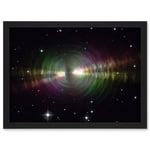 Hubble Space Telescope Image Rainbow Image Of The Egg Nebula Light Ripples Reflecting On The Dying Star's Dust Shells Art Print Framed Poster Wall Dec