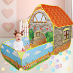 Kids indoor Playhouse Pop Up Play Tent Baby Tunnel Ball Pit Outdoor Play House