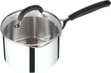 Prestige Made To Last Stainless Steel Saucepan with Lid 20cm - Large 