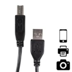 BLACK 5M USB CABLE 2.0 A MALE TO B MALE Long Scanner Printer Computer Lead PC
