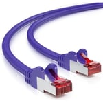 Cable Ethernet - Limics24 - 2M Cat6 Câble Réseau Blindage Pimf S/Ftp Cat-6 Rj45 Lan Dsl Routeur Modem Point D Accès