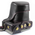 Noir - Étui en cuir PU pour appareil photo rétro, sacs à bandoulière durs pour appareil photo Canon EOS M200