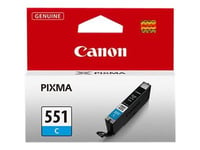 Canon CLI-551C - Cyan - originale - réservoir d'encre - pour PIXMA iP8750, iX6850, MG5550, MG5650, MG5655, MG6450, MG6650, MG7150, MG7550, MX725, MX925