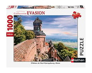 Nathan - Puzzle 1000 pièces - Château du Haut-Koenigsbourg, Alsace - Adultes et enfants dès 14 ans - Puzzle de qualité supérieure - Collection Évasion - 87249