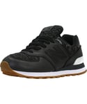 New Balance Womens 574 Sneakers in Black/Grey - Size UK 3