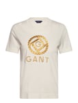 Rope Icon Ss T-Shirt Tops T-shirts & Tops Short-sleeved Cream GANT