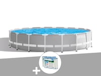 Kit piscine tubulaire Intex Prism Frame ronde 6,10 x 1,32 m + 6 cartouches de filtration