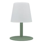 Lampe de table sans fil pied en acier vert olive LED blanc chaud/blanc dimmable STANDY MINI Olive H25cm
