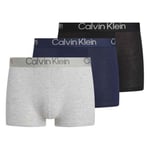 Calvin Klein Kalsonger 3P Ultra Soft Modern Trunks Svart/Blå modal Medium Herr