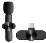 Lavalier USB-C Trådløs Mikrofon - Sort
