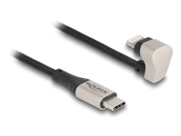 Delock - Lightning-kabel - Lightning hane vinklad till 24 pin USB-C hane - 2 m - MFI-certifierad - svart/silver - vinklad, up to 480 Mbps