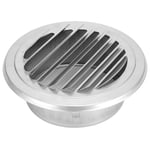 Zerodis Ventilation Pipe Cover, 4.9in Diameter Round Air Vent Stainless Steel Louver Grille Cover for Tumble Dryer Vent Pipes Hoses Cooker Hood Extractors Conservatory Wall Outlets Air Con Units