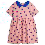 Mini Rodini GOTS Outlined Hearts Klänning Pink | Rosa | 80/86 cm