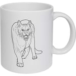 Azeeda 11oz (320ml) 'Snarling Puma' Ceramic Mug/Cup (MG00042823)