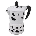 (3 Cups 150ML)Dairy Cow Color Moka Pot Long Lasting Performance Aluminum Coffee