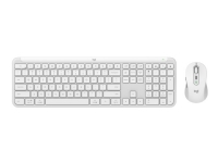 Logitech Signature Slim Combo MK950 - Sats med tangentbord och mus - trådlös - Bluetooth 5.1 LE - QWERTY - Nordisk - offwhite
