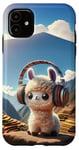 iPhone 11 Kawaii Llama Headphones: The Llama's Playlist Case