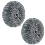 2 x Large Heavy Duty Catering Galvanised Steel Scourers W60 Grill BBQ Cleaning & Hygiene Washing