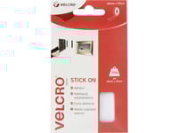 Velcro Stick On - Självhäftande Hook-And-Loop-Fästanordning - 2 X 50 Cm - Vit