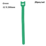 20pcs Cable Organizer Cord Tie Wire Management Green 12 X 200mm