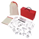 20-pack Metalltråds Pussel Set IQ Pussel Hjärna Teaser Träning Utbildningsleksaker Trådpussel