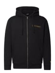 Collegiate Full Zip Hoodie Tops Sweat-shirts & Hoodies Hoodies Black Lyle & Scott