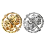 Snurrande ring stressavlastande leksak silverguld 2 st snurrande ring