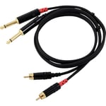 CORDIAL CABLES Câble audio double jack mono - RCA 90 cm CÂBLES AUDIO Essentials Jack