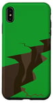 Coque pour iPhone XS Max Papier peint vintage motif terre craquelée de couleur verte