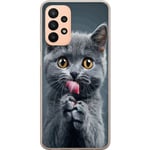 Samsung Galaxy A23 Genomskinligt Skal Katt