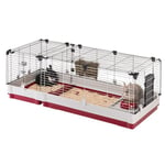 FERPLAST - Cage Cochon d'Inde - Cage Lapin - Maison Lapin - Clapier Lapin - Accessoires Inclus - Ouvrant et modulable 142 x 60 x h 50 CM - Krolik 140