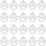 100 st Dog Paw Charm Doggy Cat Animal Footprint hänge
