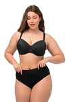 Ulla Popken Bügel Larissa, T-Shirt-BH, Softschalen, Nahtlos Soutien-Gorge à Armature, Noir (Schwarz 10), (Taille Fabricant: 95C) Femme
