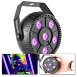 BeamZ PLP14 LED blacklight med inbyggt batteri - 6x 1W LED, UV lampa Blacklight med battei 6 x 1w LED