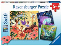 Ravensburger - Puzzle Enfant - Puzzles 3x49 p - Licorne, dragon et fée - Dès 5 ans - 05181