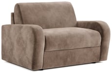 Jay-Be Deco Velvet Love Chair Sofa Bed - Beige