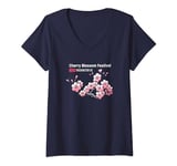 Womens 2024 Cherry Blossom Festival Washington DC Souvenir V-Neck T-Shirt